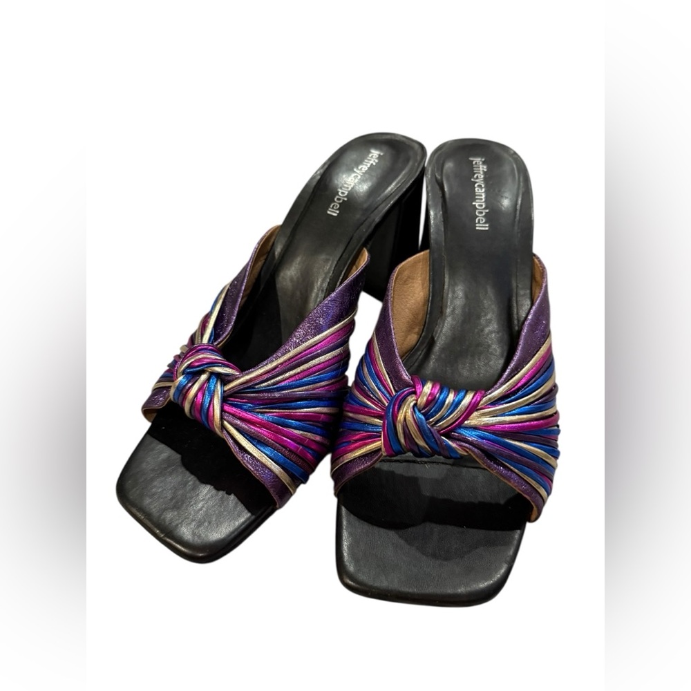 Jeffrey Campbell Purple Blue Heels with Knotted Detail